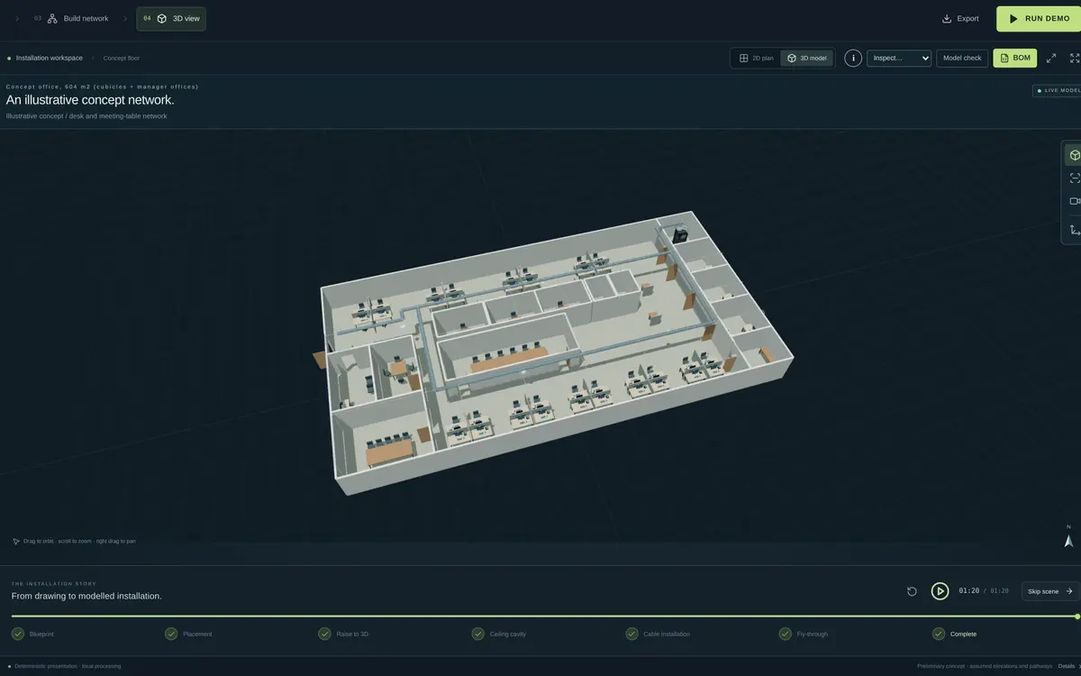 Network Studio concept demo screenshot